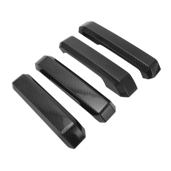 Unique Bargains 1 Set Interior Door Handle Cover Trims for Ford F-150 2015-2020 Inside Door Handle Cover Protector Carbon Fiber ABS Black