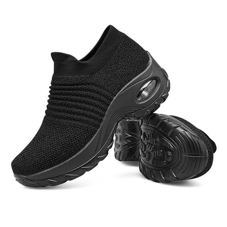 

Htwon Women s Tennis Shoes Non-Slip Breathable Walking Shoes Size 10 Black