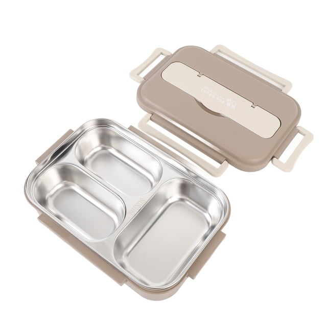 316 Stainless Steel BentoBox, 3 Compartment 1000ml Lunch Box Lunch Containers with Insulated Bag, Utensils, Portable Lunch Food Container for Adults Kids School