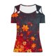 thumbnail image 4 of Blusas de Manga Corta para las Mujeres Sexy Frío Hombro Suéter Cuello en V Top Sólido, Blusas para las Mujeres Casual, 4 of 5