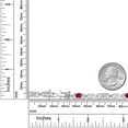 thumbnail image 6 of Gem Stone King 925 Sterling Silver Red Created Ruby and Lab Grown Diamond Bracelet for Women | 4.01 Cttw | Gemstone July Birthstone | Oval 6X4MM | Length 7.25 inches, 6 of 6