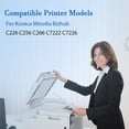 thumbnail image 3 of TN-223 TN-224 Compatible Toner Cartridge Replacement for Konica TN223 TN224 for Minolta Bizhub C226 C256 C266 C7222 C7226 Printer (4 Pack), 3 of 7