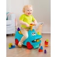 thumbnail image 2 of Battat Blue Ride-On Hippo with 26 Building Blocks and Storage, Ride-On Toy for Toddlers 12 Months +, 2 of 5