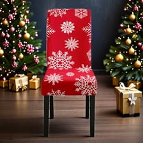Hiroekza Christmas Decorations Christmas Dining Room Chair Covers Stretch Chair Slipcovers Protector Washable Kitchen Chair Cover for Dining Room Christmas Decor Holiday Party Chair Cover