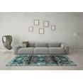 thumbnail image 3 of Ahgly Company Indoor Square Persian Light Blue Traditional Area Rugs, 6' Square, 3 of 4
