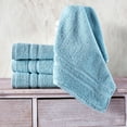 thumbnail image 4 of Hammam Linen Cotton Towels & Washcloths, Light Blue, 8 Count, 4 of 7