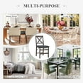 thumbnail image 4 of AFO Foldable Solid Wood Cross-Back Dining Chairs Set of 6, Dark Brown, 4 of 6