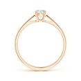 thumbnail image 2 of ANGARA Natural 0.33 Ct. Diamond Solitaire Ring in 14K Rose Gold for Women (Ring Size: 3), 2 of 11