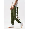 Men's Tear Away Workout Pants, Casual High Split Snap Button Sweatpants