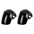 thumbnail image 3 of Protector de máscara facial de soldadura de 2 piezas, máscara facial de soldadura transparente ajustable ligera para protección en el lugar de trabajo Negro, 3 of 8
