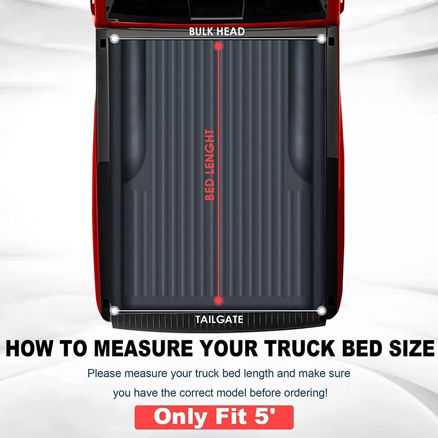 MOSTPLUS 5FT Roll-up Soft Truck Bed Tonneau Cover for 2006-2026 Nissan Frontier w/Lamp On Top