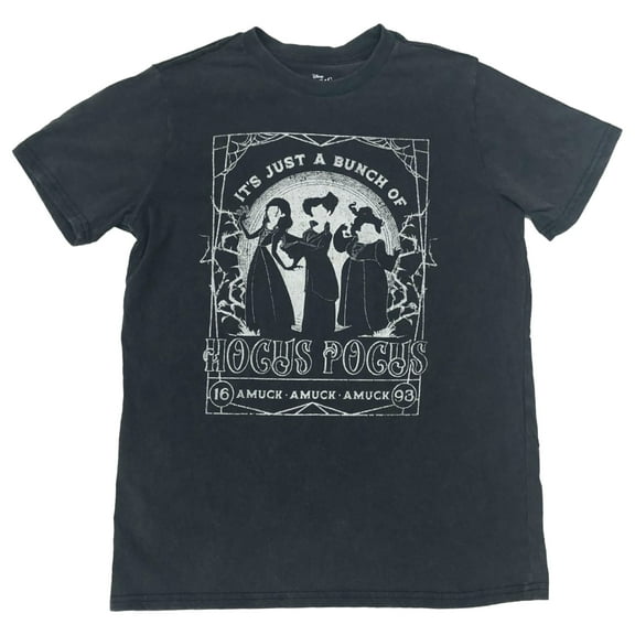 Disney Womens Gray Hocus Pocus Halloween Witch Tee Shirt X-Small