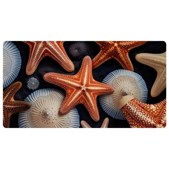 Kitchen Anti Fatigue Mat Non Skid Kitchen Floor Mat Vintage Comfort Standing Desk Office Farmhouse Runner Mat for Laundry, Starfish