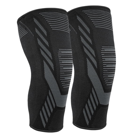 2 Pack Knee Compression Sleeve for Men & Women - Running, Basketball, Hiking - Relieves Knee Pain, Meniscus Tear, Arthritis - Seamless Knit
