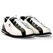 3G Kicks White/Black Unisex Bowling Shoes, Size