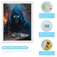 thumbnail image 3 of Diamond Art Kits for Adults, Skull Hooded Figure With Art Supplies 5D Diamond Painting Kits for Adults Beginners, DIY Full Drill Diamond Painting, Gem Art and Crafts 12x16, 3 of 7