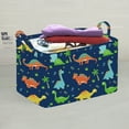 thumbnail image 3 of KUNRO Rectangle Basket Toy Bin Waterproof storage organizer for Nursery Hamper  Kids Bedroom Laundry Baby Gift Shelf Baskets (Dinosaur), 3 of 6