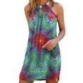 thumbnail image 1 of Vestido HUOGUO, casual, de verano, a la moda, de metal, cuello colgante, para mujer, 1 of 5