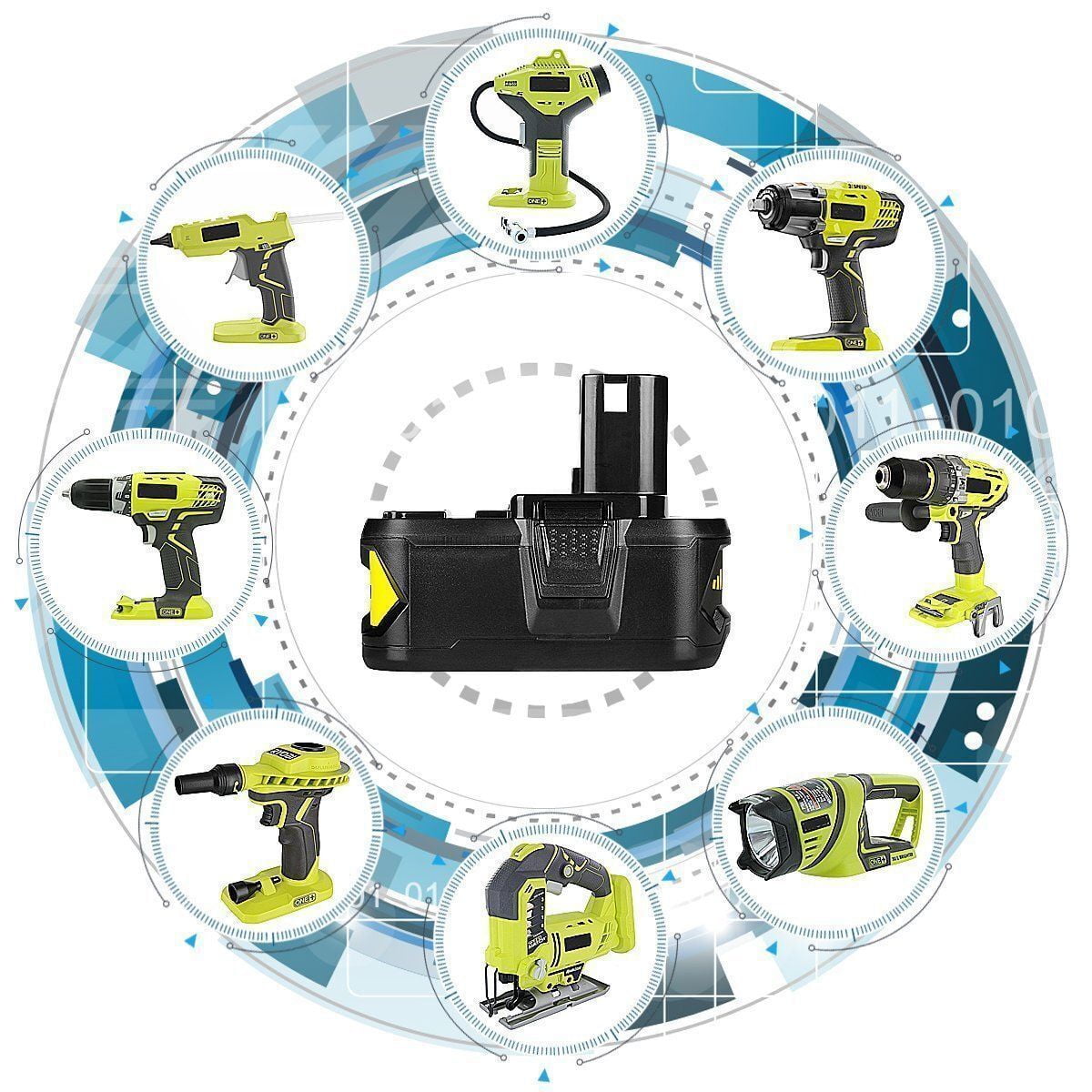 For RYOBI P108 18V One+ Plus High Capacity Battery 18 Volt Lithium-Ion New 6.0Ah