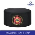 thumbnail image 3 of Knights Templar Commandery Masonic Crown Cap - Black Rayon with Purple & Gold Embroidered Patch,, 3 of 4