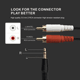 thumbnail image 2 of Cable de audio auxiliar SatelliteSale 3.5mm Jack Plug a 2-RCA Cables estéreo, 2 of 5