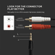 thumbnail image 2 of Cable de audio auxiliar SatelliteSale 3.5mm Jack Plug a 2-RCA Cables estéreo, 2 of 5