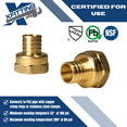 thumbnail image 3 of 5 Pieces XFITTING 1" Pex x 1" Female NPT Adapter, 23-4-3=5X, 3 of 4