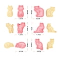 thumbnail image 5 of Grandest Birch Food-grade 6Pcs/Set Lovely Cat Shape Cookie Cutter 3D Effect Creative PP Chocolate Mold for Home, 5 of 8