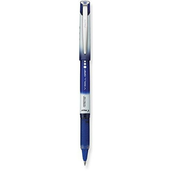 Pilot Vball Grip Liquid Ink Roller Ball Pens, Blue Ink Extra Fine, 5-PACK(35471)