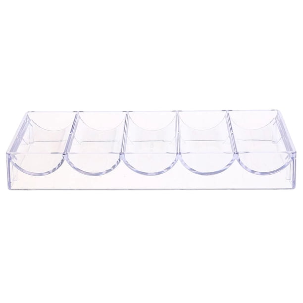 Organizador de chips de contenedor de chips de chips de juego transparentes de 1 por ciento de almacenamiento transparente