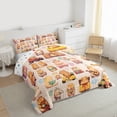 thumbnail image 3 of Feelyou Kids Cute Capibara Full Size Comforter Sets, Rustic Flower Bedding Comforter Set, Kawaii Cartoon Truck Animal Reversible Bedding Sets, Super Cozy Room Decor, 3 Pieces, 3 of 8