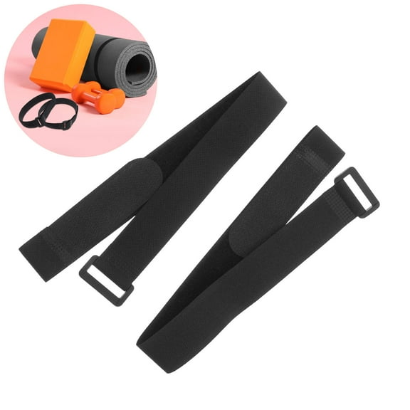 CRAFTHROU Yoga Mat Straps 12Pcs Black Nylon Prevents Unrolling for Exercise Lovers