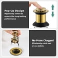 thumbnail image 3 of PARLOS Bathroom Sink Drain Without Overflow, Brushed Gold, 3 of 7