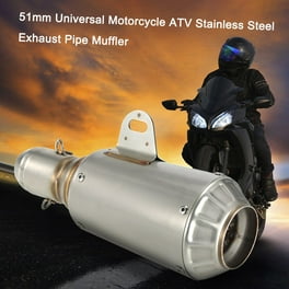 Motorcycle Exhaust Muffler Front Link Pipe Dual Outlet For