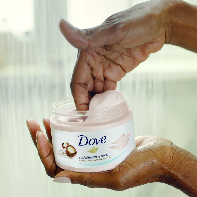 Dove, Exfoliating Body Polish, 10.5 oz, Macadamia and Rice Milk