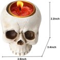 thumbnail image 3 of Candelabro pequeño NQ con forma de calavera llorona 3D candelabro gótico para velas de té Halloween, 3 of 5