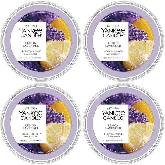 Yankee Candle Lemon Lavender Scenterpiece Easy MeltCup (Pack of 4)