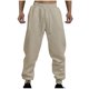 thumbnail image 4 of Pantalones largos de moda para hombre, con cordón, cintura elástica, color sólido, pantalones deportivos casuales, pantalones para hombre, 4 of 4