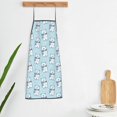 thumbnail image 5 of Fuzoiu blue Scarf Bear Print Waterproof Apron, Kitchen Apron for Women Men Chef, Apron for Christmas Dinner Party Cooking Baking Crafting House Cleaning Kitchen, 5 of 7