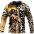 thumbnail image 2 of Sudadera con capucha con estampado 3D de camuflaje de cazador de animales para hombre, camisa tipo pulóver de sección fina de moda Harajuku para exteriores de primavera y otoño, 2 of 5