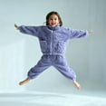thumbnail image 5 of Coerni Girls and Toddlers Fuzzy Fleece Sweatsuit Cozy Flannel Activewear Kids Winter Warm Sherpa Thermal Set Underwear Zipper, 5 of 7