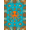 Teal Orange, Pattern 6, variant on ODIKA 8'x10' Washable Area Rug Octopus Marine Educational Turtle Fish Motifs Ocean Underwater Refined for King Size Bedroom Under Bed, Master Suite, Non-Shedding, Easy Care