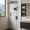 thumbnail image 2 of Shower System, Shower Faucet Set with 12-Inch Rain Showerhead and 2 in 1 Handheld Spray, Wall Mounted High-Pressure Showerhead Combo Set Included Valve and Trim, Matte Black, 2 of 6