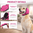 thumbnail image 4 of Amztom Waterproof Dog Ear Muffs, Adjustable Noise-Reducing Ear Wrap for Bathing & Grooming,(Pink,Medium), 4 of 8