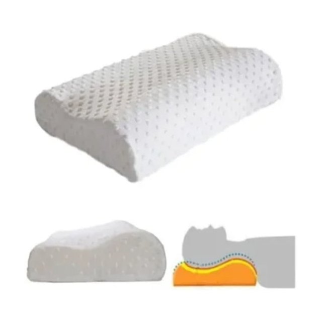 Almohada terapéutica viscoelástica blanca de espuma viscoelástica 50x30x10 cm