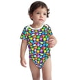 thumbnail image 2 of Yiaed Colorful Easter Eggs1 Print Infant Climbing Short Sleeve Onesie One-Piece Baby Bodysuit Clothes 0-12 Months -18 Months, 2 of 6