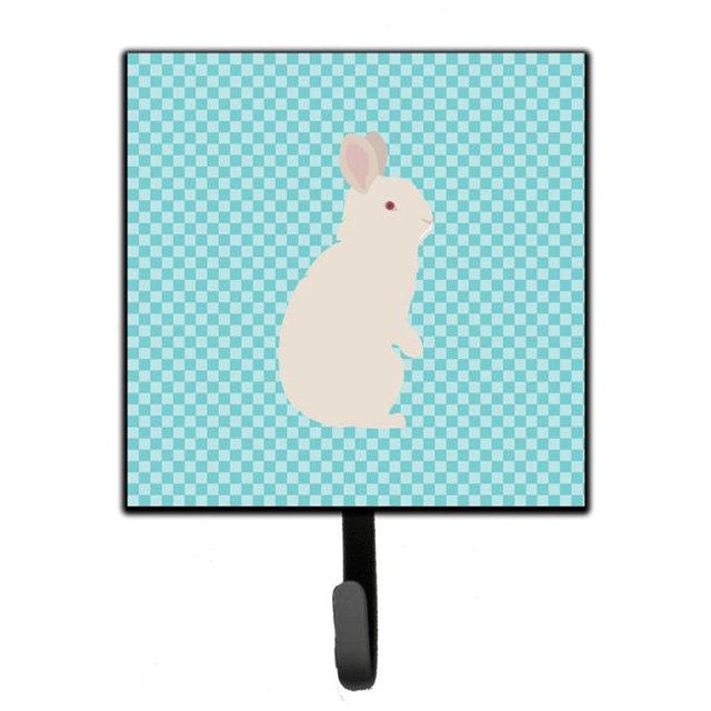 Carolines Treasures BB8139SH4 New Zealand White Rabbit Blue Check Leash or Key Holder