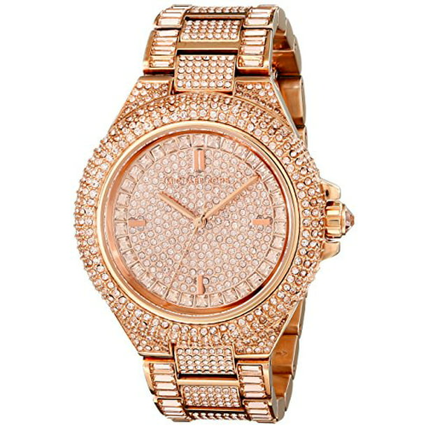 Michael Kors Women's Camille Crystal Rose-Tone Stainless Steel Watch MK5862  