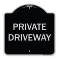 thumbnail image 1 of SignMission A-DES-BS-1818-9778 18 x 18 Po Signe de la Série Designer - Allée Privée&44; Noir & Argent, 1 of 1