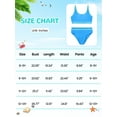 thumbnail image 2 of 8-13T Girl Two-Piece Bikini Swimsuits Kids Tankini Bathing Suit Sport Swimwear Adjustable Shoulder Strap, 2 of 8